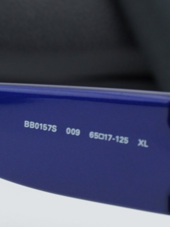 Balenciaga BB0157S 009 Geometric Sport Sunglasses - Blue / Blue Mirror main image 8